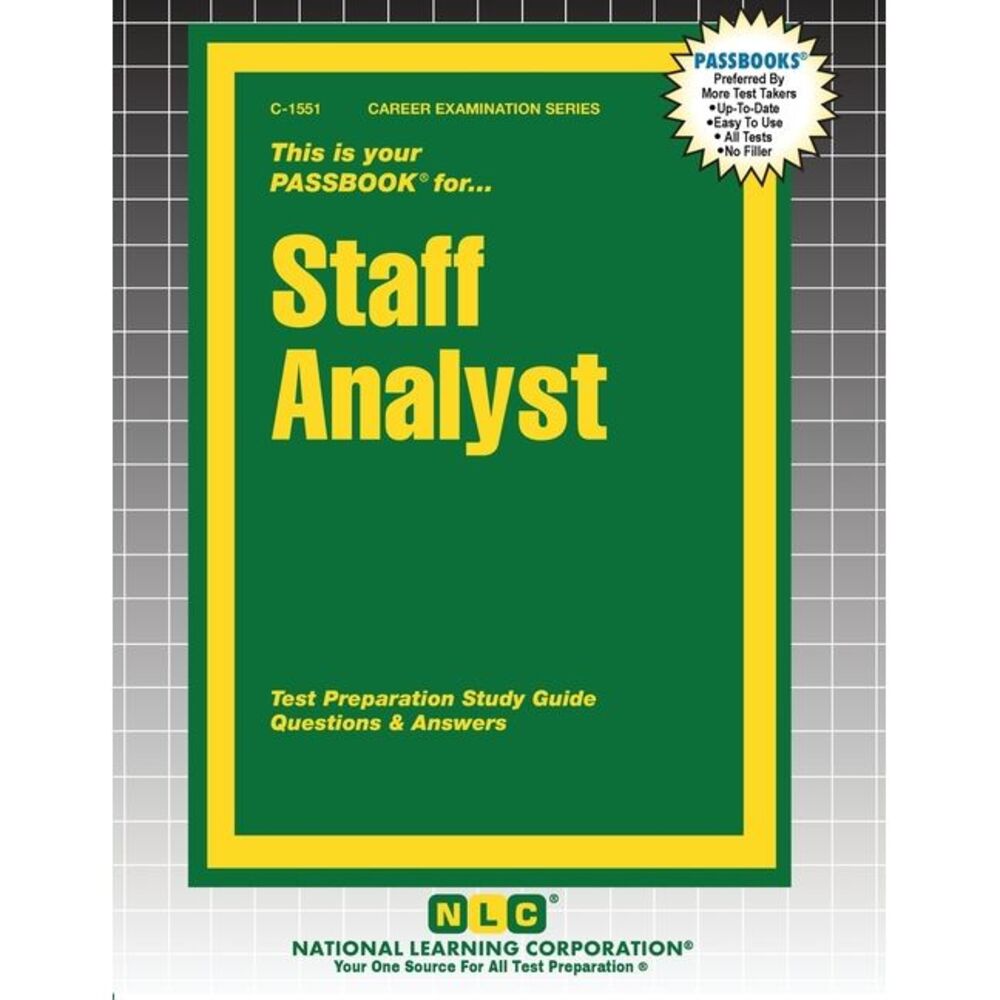 Staff Analyst -- Passbooks